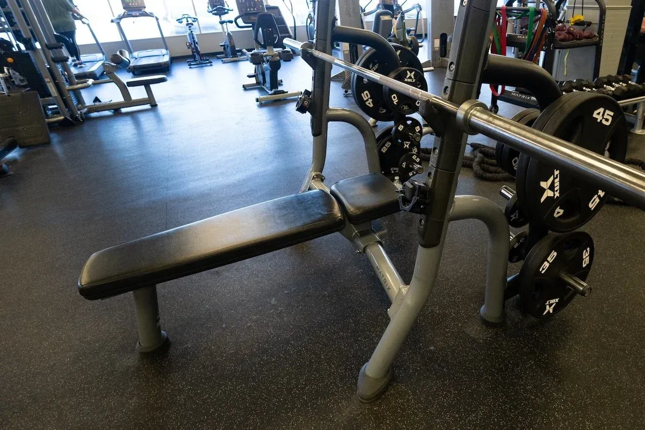 Chest press machine at BR Fitness in East Anchorage
