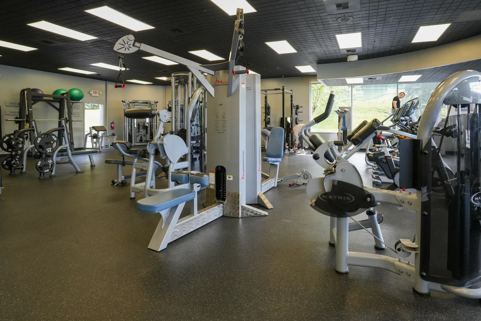 Selectorized strength machines and recumbent bikes at BR Fitness in East Anchorage