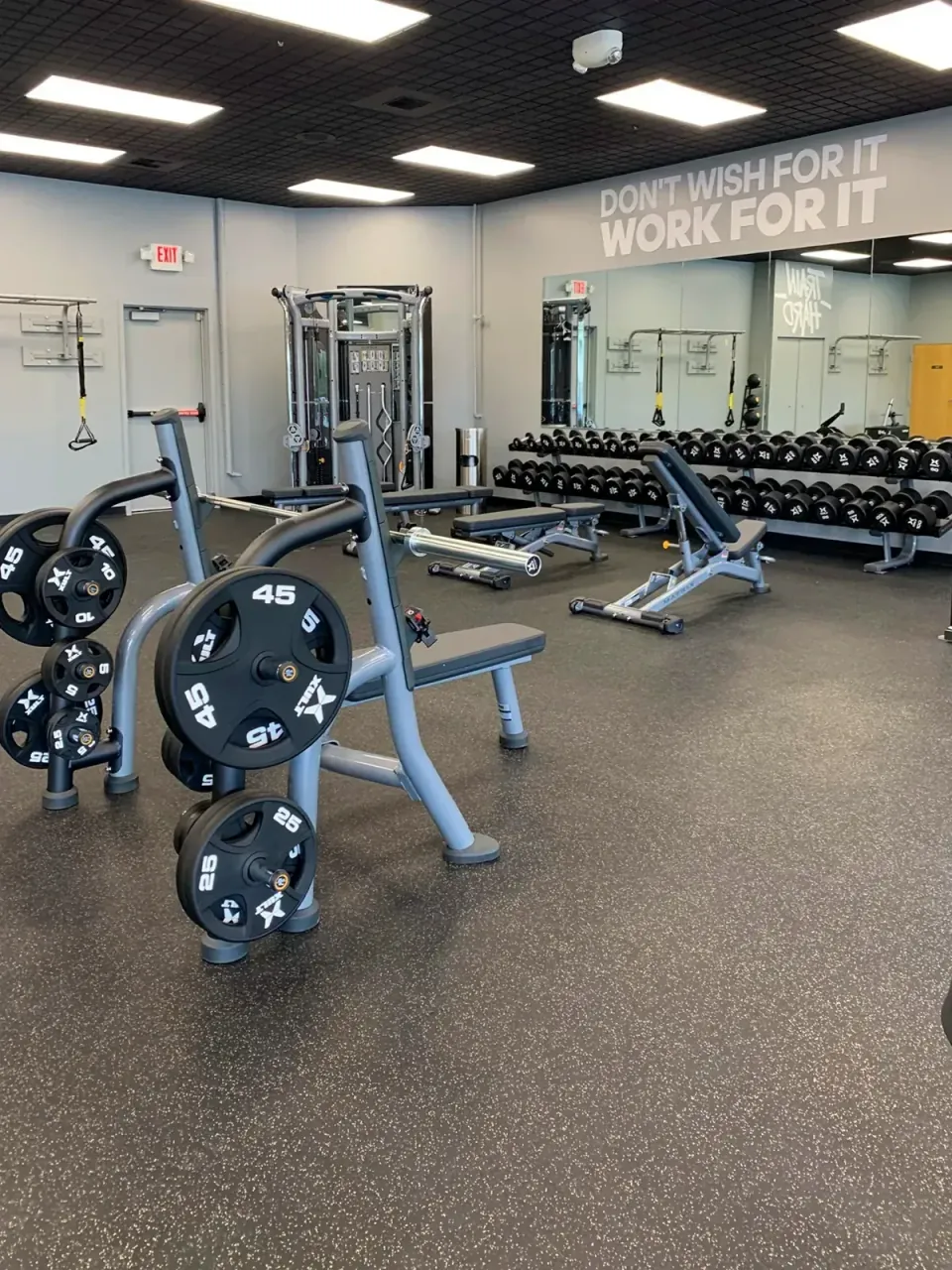 Weight training area at BR Fitness in East Anchorage