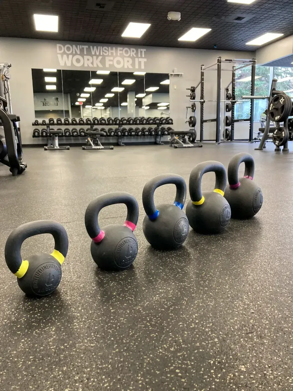Weights and strength equipment at BR Fitness in East Anchorage