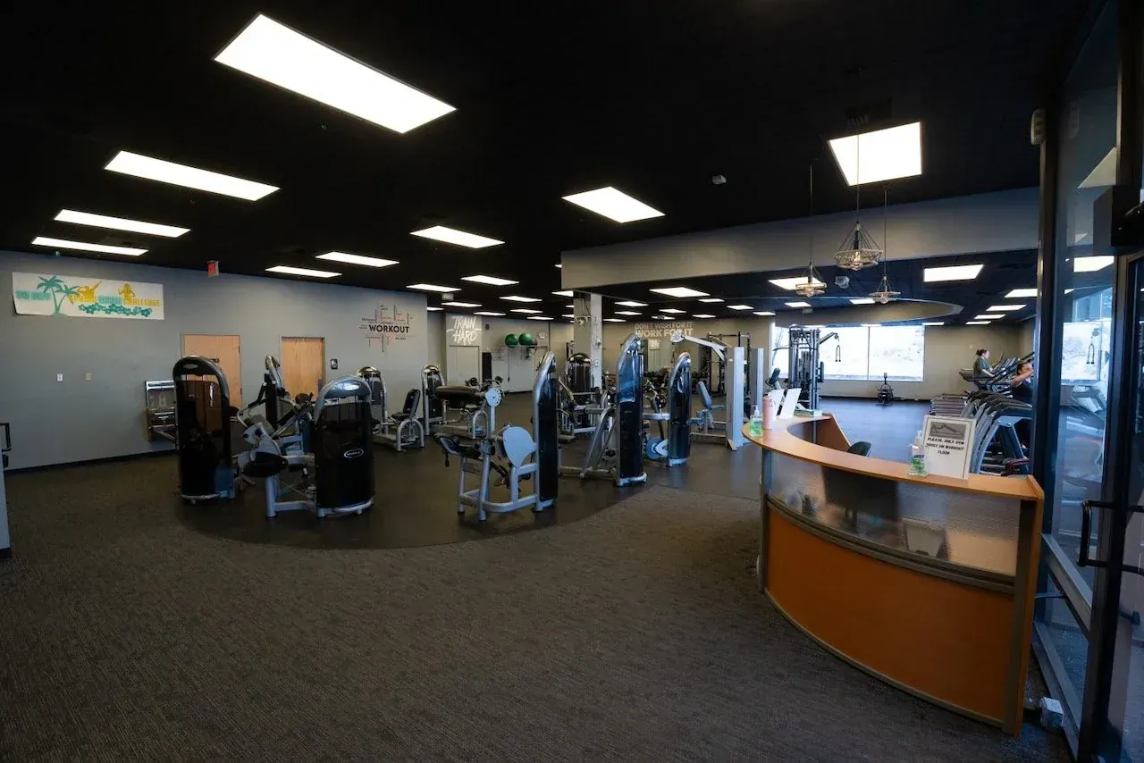 Group fitness studio at BR Fitness in East Anchorage