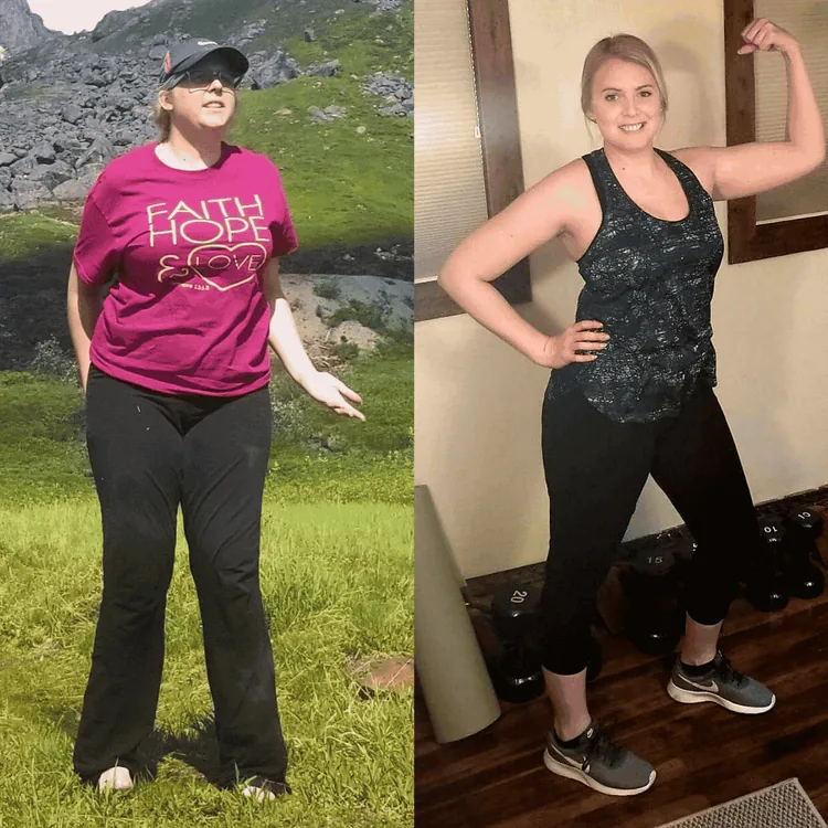 Jennifer before and after personal training at Body Renew Alaska