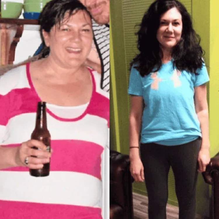 Kara before and after personal training at Body Renew Alaska