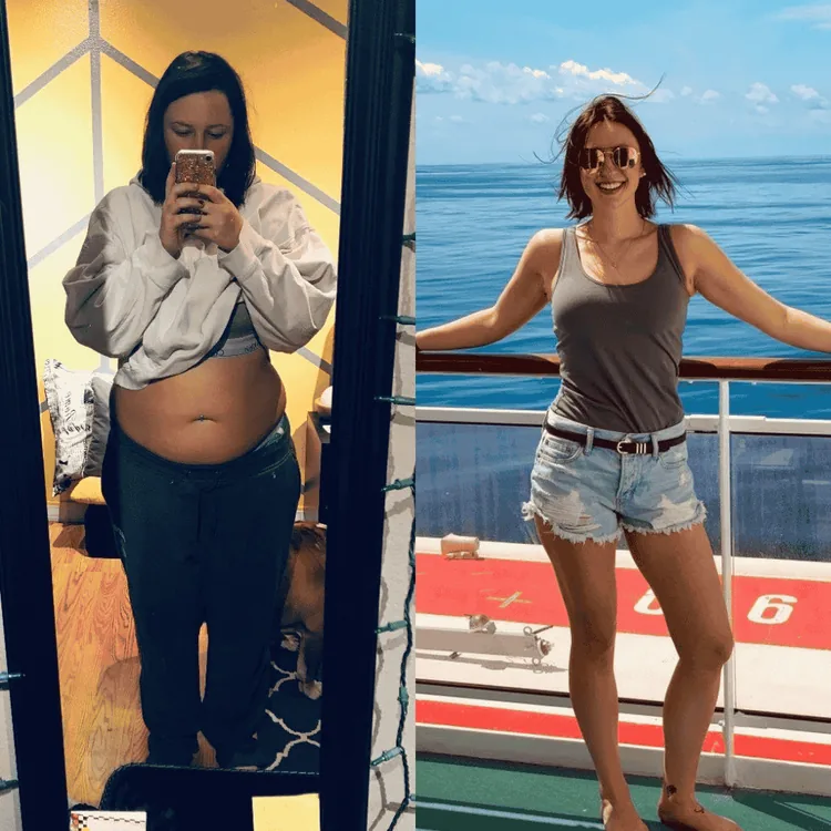 Shallyn before and after personal training at Body Renew Alaska