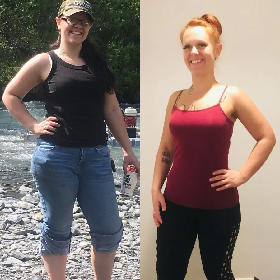 Ashlie Coyle before and after her personal training transformation at Body Renew Alaska