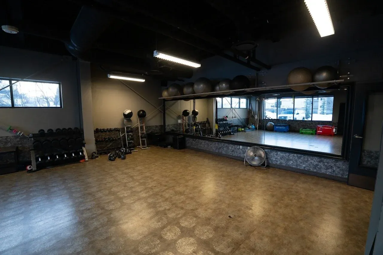 Group fitness and stretching room at Body Renew Alaska in South Anchorage