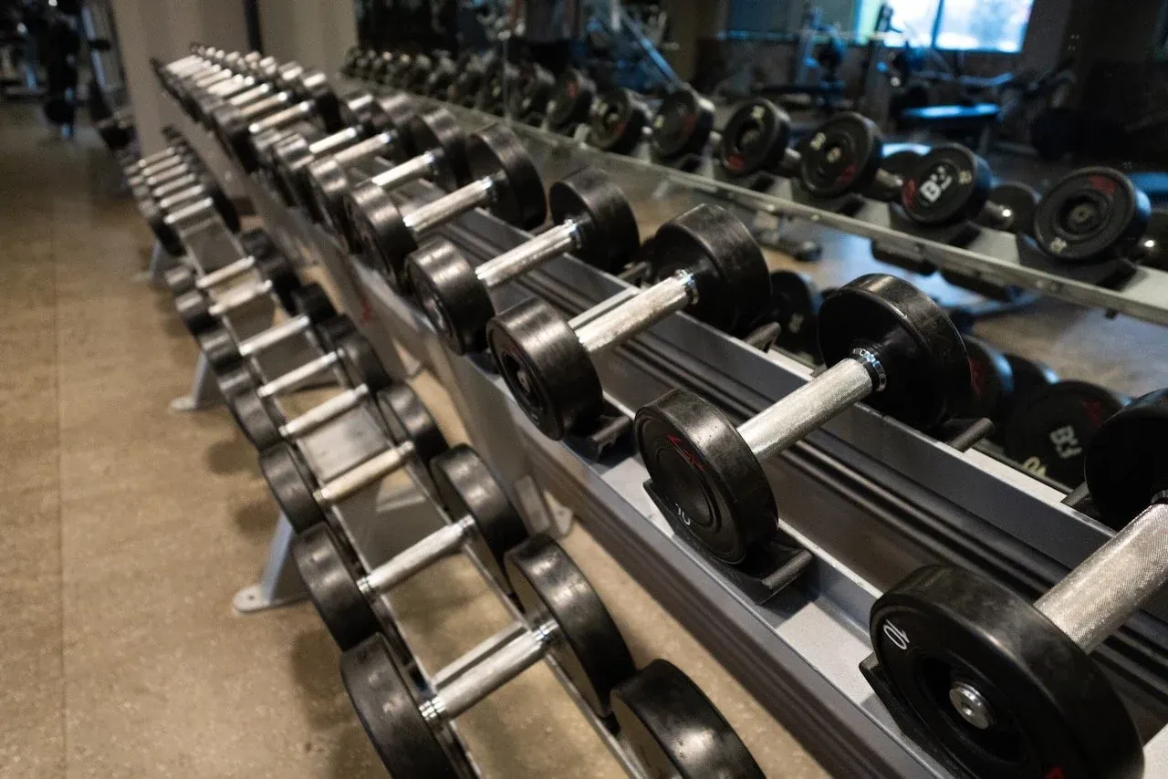 Dumbbell rack at Body Renew Alaska in South Anchorage